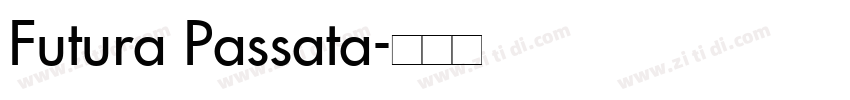 Futura Passata字体转换
